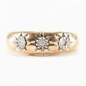 HALLMARKED 9CT GOLD & DIAMOND RING
