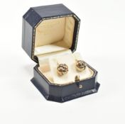 HALLMARKED 9CT BICOLOUR GOLD CLIP ON EARRINGS