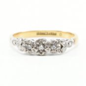 1920S 18CT GOLD PLATINUM & DIAMOND THREE STONE RING