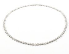HALLMARKED 18CT WHITE GOLD & DIAMOND NECKLACE