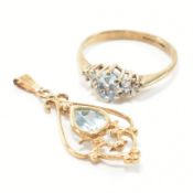 HALLMARKED 9CT GOLD RING & 9CT GOLD NECKLACE PENDANT