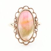 HALLMARKED 9CT GOLD WATERMELON TOURMALINE RING