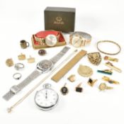 COLLECTION OF ASSORTED WRISTWATCHES & COSTUME JEWELLERY