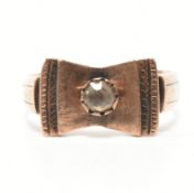 ANTIQUE ROSE METAL & PASTE SET RING