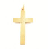 YELLOW METAL CRUCIFIX CROSS PENDANT
