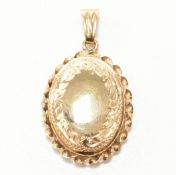 HALLMARKED 9CT GOLD LOCKET NECKLACE PENDANT