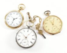 COLLECTION OF POCKET WATCHES SILVER MOERIS QUARTZ