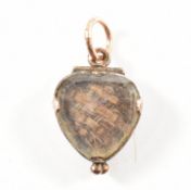GEORGIAN GOLD HEART HAIR WINDOW LOCKET