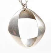 GEORG JENSEN HALLMARKED SILVER PENDANT NECKLACE CHAIN