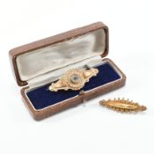 TWO 19TH CENTURY VICTORIAN BROOCH PINS