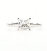 VINTAGE 900 PLATINUM & GIA CERTIFIED DIAMOND SOLITAIRE RING