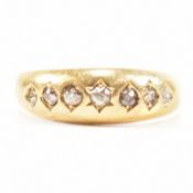 19TH CENTURY GOLD SEVEN STONE DIAMOND GYPSY RING