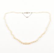 EARLY 20TH CENTURY PEARL & DIAMOND NECKLACE