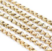 GEORGIAN PINCHBECK THREE ROW CHAIN NECKLACE