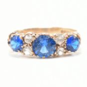 VINTAGE HALLMARKED 9CT GOLD STONE SET RING