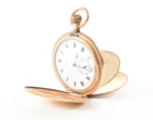 VINTAGE GOLD PLATED FULL HUNTER WALTHAM MOON POCKET WATCH