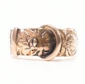 ANTIQUE HALLMARKED 9CT ROSE GOLD BUCKLE RING