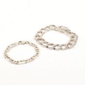 TWO VINTAGE 925 SILVER BRACELET CHAINS
