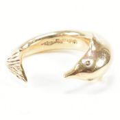 HALLMARKED 9CT GOLD DOLPHIN RING