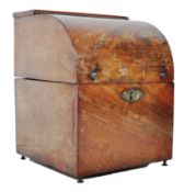VICTORIAN MAHOGANY FLAME DOME FRONT DOCUMENT BOX