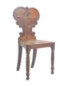 VICTORIAN 19TH CENTURY CIRCA 1880S MAHOGANY HALL CHAIR