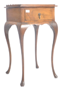 QUEEN ANNE REVIVAL CIRCA 1900 WALNUT BEDSIDE CABINET TABLE