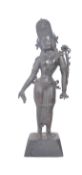19TH CENTURY THAI BRONZE SCULPTURE OF STANDING GODDESS