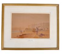 HENRY BRIGHT (1810-1873) FISHERMAN AT HASTINGS WATERCOLOUR