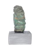 PRE COLUMBIAN CARVED GREEN-STONE AMULET PENDANT