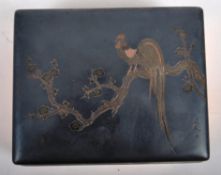 EARLY 20TH CENTURY JAPANESE MEIJI SILVER INLAID BOX