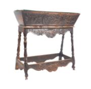 18TH CENTURY CARVED WALNUT DOUGH BIN