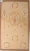 19TH CENTURY VICTORIAN NEEDLEWORK FLORAL PANEL