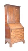 19TH CENTURY GEORGE III MAHOGANY ESTATE BUREAU BOOKCASE
