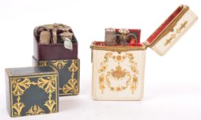 TWO VICTORIAN & EDWARDIAN LADYS COMPANION SEWING CASES