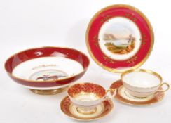 COLLECTION OF 20TH CENTURY AYNSLEY HAND PAINTED CERAMICS