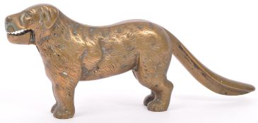 EARLY 20TH CENTURY BRASS DOG NUTCRACKER