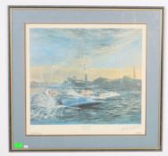 ANDREW B COLWILL PRINT BRISTOL POWERBOAT RACING