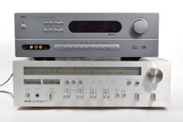 TWO PIECES OF VINTAGE AUDIO - NAD & AKAI STEREO RECEIVER