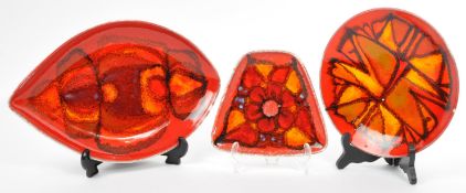 COLLECTION RETRO POOLE DELPHIS PATTERN PLATES