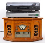 TWO VINTAGE SONY & ONE CONTEMPORARY NOSTALGIC TURNTABLES