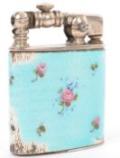 VINTAGE SILVER & GUILLOCHE ENAMEL GERMAN PETROL LIGHTER