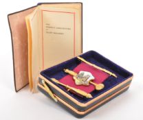 20TH CENTURY HALLMARKED SILVER MASONIC MEDAL & CEREMONY BOOK
