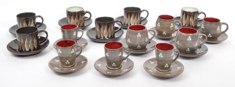 VINTAGE RETRO EARTHENWARE TEA SERVICE SET CLEVEDON POTTERY