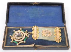 19TH CENTURY & VICTORIAN 9CT GOLD & HALLMARKED MASONIC MEDAL