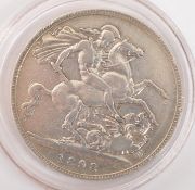 19TH CENTURY VICTORIAN 1894 SILVER CROWN COIN