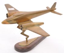 20TH CENTURY BRASS PLANE DESK ORNAMENT