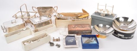 COLLECTION OF SILVER PLATE & SILVER SCENES GIFT ITEMS