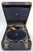 20TH CENTURY RETRO PORTABLE GOLDRING GRAMOPHONE