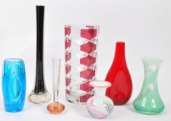 COLLECTION OF RETRO MID CENTURY GLASS - MDINA - SKLO UNION