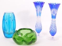 COLLECTION OF MID CENTURY WHITEFRIARS / SKLO UNION ART GLASS